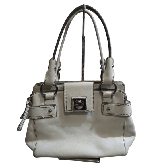 VINTAGE BANANA REPUBLIC LEATHER BAG OFF WHITE - Picture 1 of 17